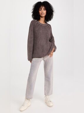 1231. FREE PEOPLE Take Me Home Sweater in Chocolate Mousse Sz XS NWT $148